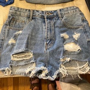 Denim shorts